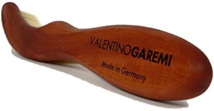 Valentino Garemi Classic Cleaning Hat Brush โ Eliminate Dry Stains Dust Rain Spots Sweat Stains Pet Hair โ Superb Pear Stained Wood and Genuine Boar Hair โ Made in Germany