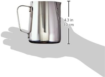 Rattleware 12 oz Macchiato Milk Frothing Pitcher Premium Stainless Steel Latte Art Pitcher with Drip Resistant Spout and Comfortable Handle for Home Cafe Barista Restaurant and Commercial Espresso Use