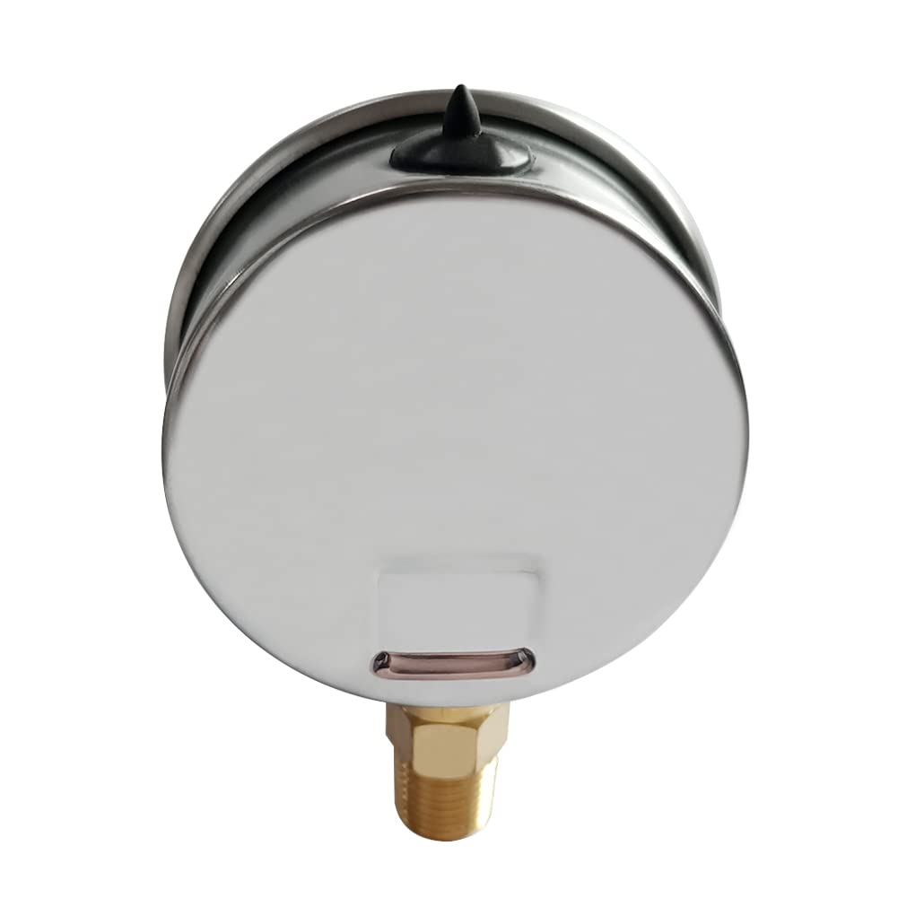 2-1/2" Dial 1/4" NPT 0~200Psi 304 Stainless Steel Glycerin Filled Pressure Gauge Bottom Mount