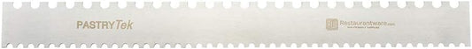 Restaurantware 19.8 Inch x 2 Inch Cake Comb 1 Semicircle Decorating Comb - Double-Sided Assorted Edges Stainless Steel Icing Smoother For Decorating Or Sculpting Desserts