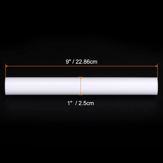 HARFINGTON Acrylic Clay Roller 9 Inch x 1 Inch Solid Non-Stick Plastic Round Tube Roller Polymer Clay Rod Fondant Rolling Pin for Shaping, Sculpting, Modeling DIY Crafts, White