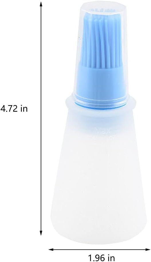 Silicone Oil bottle brush,BBQ/Pastry Basting Brushes,Silicone Cooking Grill Barbecue Baking Pastry Oil/Honey/Sauce Bottle Brush (4 PCS,blue)