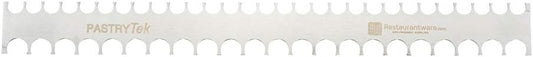 Restaurantware 19.8 Inch x 2 Inch Cake Comb 1 Semicircle Decorating Comb - Double-Sided Assorted Edges Stainless Steel Icing Smoother For Decorating Or Sculpting Desserts