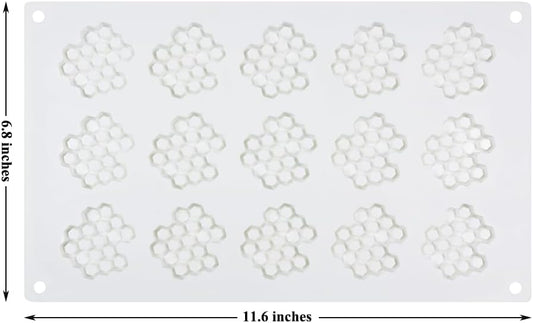 Embossing Lace Fondant Mold, Honeycomb Bee Silicone Moldsand Bee Lace Fondant Molds for Cupcake Cake Decorating Sugar Chocolate Candy Baking Mold