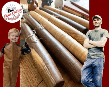 Handmade French Rolling Pin. Tapered Rolling Pin. Wooden Rolling Pin. Handmade In Kentucky. (Cherry, 20 Inch)