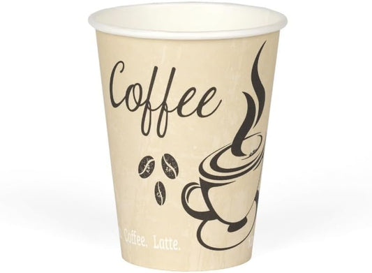 Smygoods Disposable Coffee Cups, To Go Paper Hot Cups, Classic Design (12 OZ, 100 Count) For Hot Beverages, Coffee, Tea, Espresso, Cocoa - Vasos Para Cafe