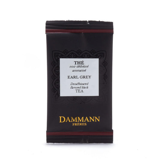Dammann Freres Satchets, Decaf Earl Grey Tea Bags, Premium Gourmet French Black Tea, Individually Wrapped, 24 Count (Single Pack)