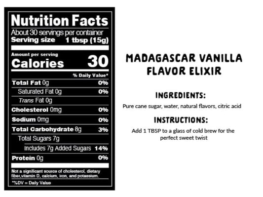 Explorer Vanilla Coffee Syrup Flavor, All Natural Gluten Free Flavoring for Drinks, Lattes, Cocktails & Shakes, 12.7 fl oz