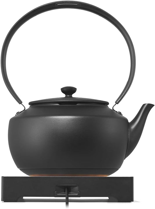 BALMUDA MoonKettle | Electric Kettle with Temp Control (122°F - 212°F) | HOLD & Keep Warm | 900ml (30 fl oz) | Soothing Ambient Light & Sound | Precision Pour Spout | Black