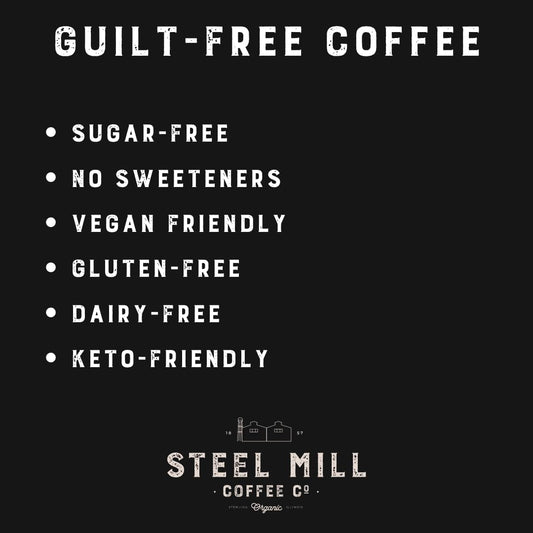 Steel Mill Coffee Co. - White Chocolate Raspberry Truffle Flavored Coffee - Ground - Regular - Medium Roast - 100% Arabica Beans - Vegan - Gluten-Free - Sugar-Free - 2lb Bag