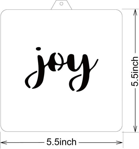 Cookie Cutter and Stencil Set Bundle cookie stencil and cutter kit Joy Hand Lettering Plaque - Cookie Cutter and stencil (Joy)
