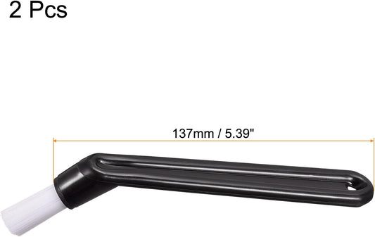MECCANIXITY Coffee Machine Brush, 5.39" Length Nylon Head Black for Cleaning Espresso Machines, Grinders Pack of 2