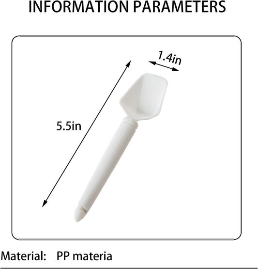 2 SET of 8 PCS Multi-functional sealing clip with measuring spoon Magnetic Coffee Measuring Spoon Sealing Clips with Wall Container Mount, PP materia, Deep Bowl Design (White)