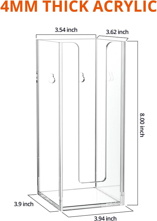 Richboom Acrylic Coffee Cup and Lid Storage Organizer Holder, 1 Compartment, Clear