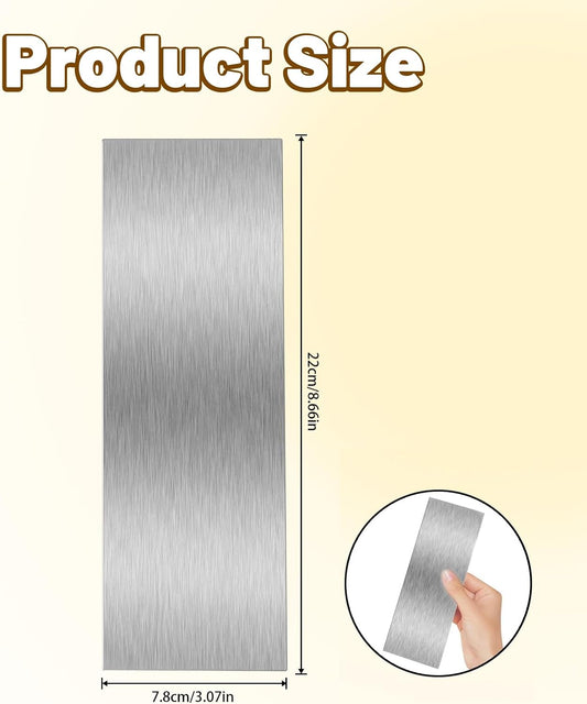 8.7 Inche Stainless Steel Cake Scraper,Double Sided Patterned Edge Stripe Edge Smoother Scraper Cake Decorating,Cake Decorating Comb Cake Scraper (1, 1-2)