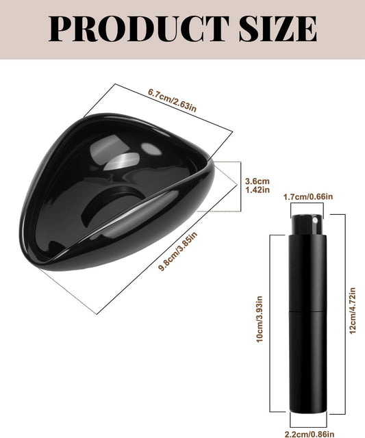 Ceramic Espresso Dosing Cup & 10ml Aluminum Glass Coffee Spray Bottle, Coffee Dosing Cup Precision RDT Kit for Baristas & Home Brewing, Black