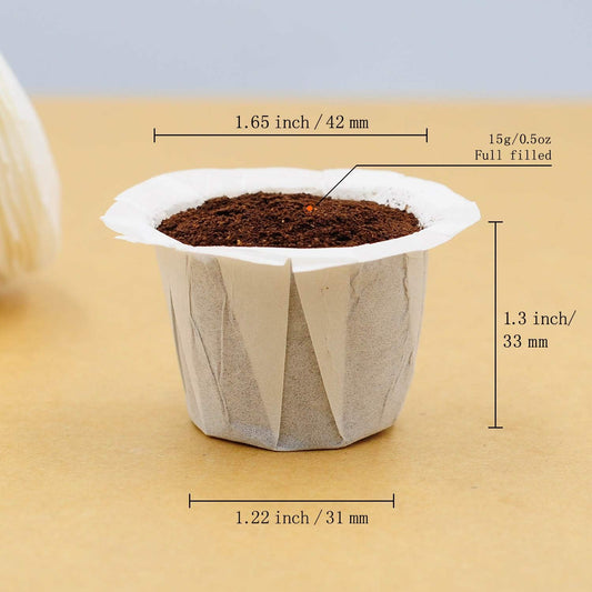 Disposable Coffee Filter Paper for Keurig Brewers Single Serve 1.0 and 2.0, 200 Count Replacement Coffee Filter Paper Liner Compatible with All Reusable K Cup Coffee Pod, Refillable Capsule, White