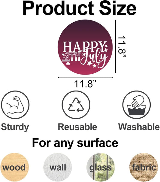 Patriotic Welcome Stencils 12” 4th of July Stencil Independence Day Stencils for Painting on Wood Door Hanger Porch Sign Decor