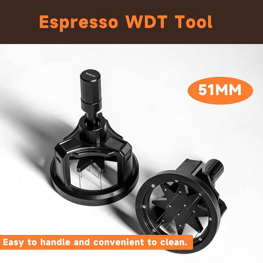 51mm WDT Tool ,Espresso Stirrer Distribution Tool,Compatible with Delonghi Portafilter 51mm,Adjustable Height,with Magnetic Suction