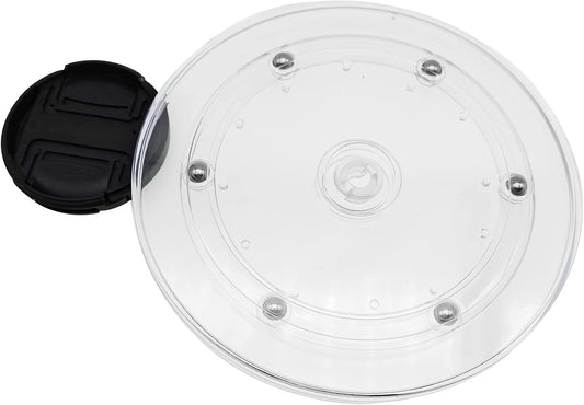 2 Pack 6" Lazy Susan Turntables Acrylic Ball Bearing 360 Degree Rotating Tray for Spice Rack Table Cake Kitchen Pantry Decorating (Transparent)