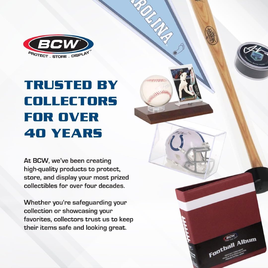 BCW Hockey Puck Display Case Cube Holder 6-Pack, Crystal Clear, Stackable