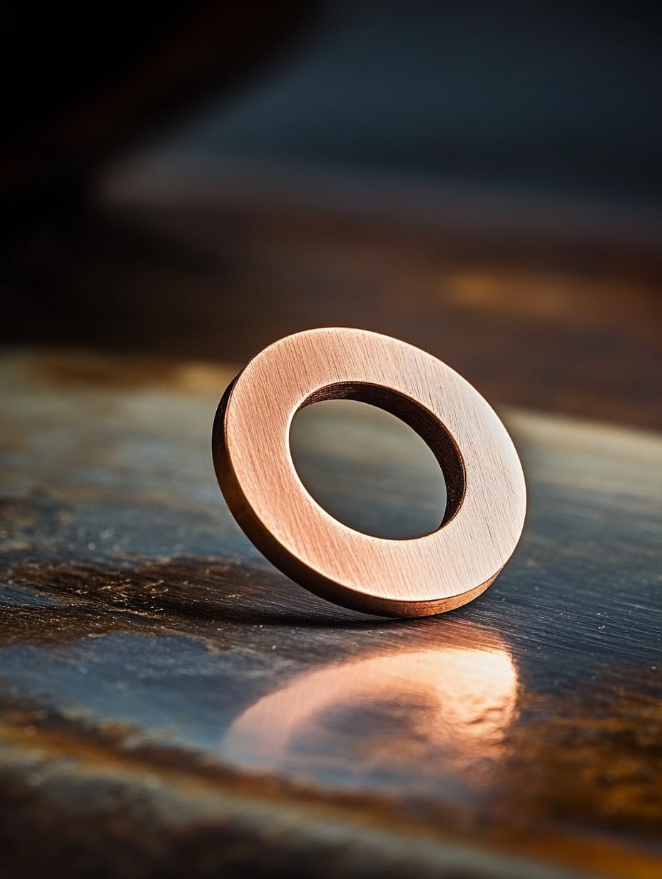 M18 Flat Washer Copper Sealing Ring, 18mm ID 24mm OD 1.5mm Thickness Metric Sealing Gasket, 30 Pieces