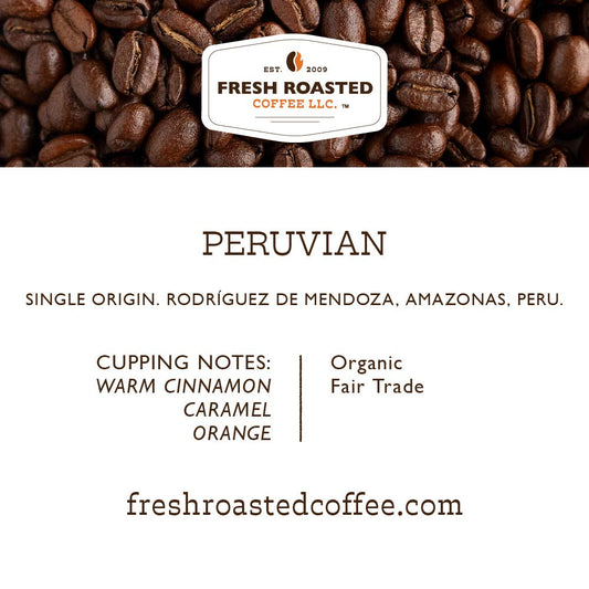 Fresh Roasted Coffee, Organic Peru | Mold & Myco 3rd Party Tested, USDA Organic, Kosher | Med Roast 72 Pods for K Cup Brewers