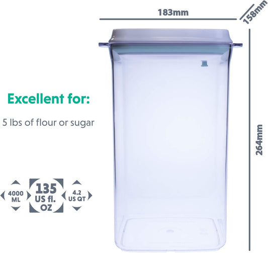 Bop Top | Airtight Meal Prep Containers with Lids | Food Storage Container Sets | Snack and Overnight Oats Fridge Organizer | Pantry and Kitchen Organization