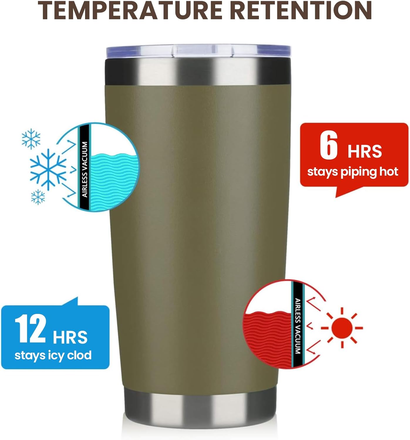 MEWAY 20oz Tumbler 8 Pack Double Wall Vacuum Insulated Travel Mug Bulk, Mix Color Stainless Steel Tumblers with Lid and Straw, Durable Powder Coated Coffee Cups for Cold & Hot Drinks(Color Mix, 8