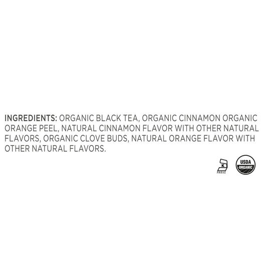 Tea Forte Sweet Orange Spice Premium Organic Loose Leaf Caffeinated Black Tea Blend Canister, Makes 35-50 Cups