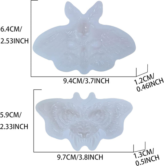 Skull Tiger Butterfly Brooch 3D Epoxy Resin Silicone Mold for Fondant Sugar Craft, Cake Topper Decorating, Polymer Clay, Plaster