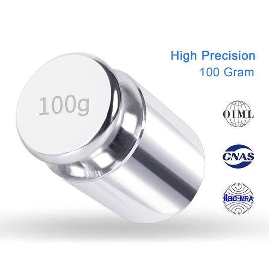 QP Calibration Weights, 100 Gram OIML Class M1 High Precision Scale Weights, Stainless Steel Gram Weights, Chrome Finish, Scale Calibration Weights for Digital Scale, Kitchen Scale, Pocket Scale