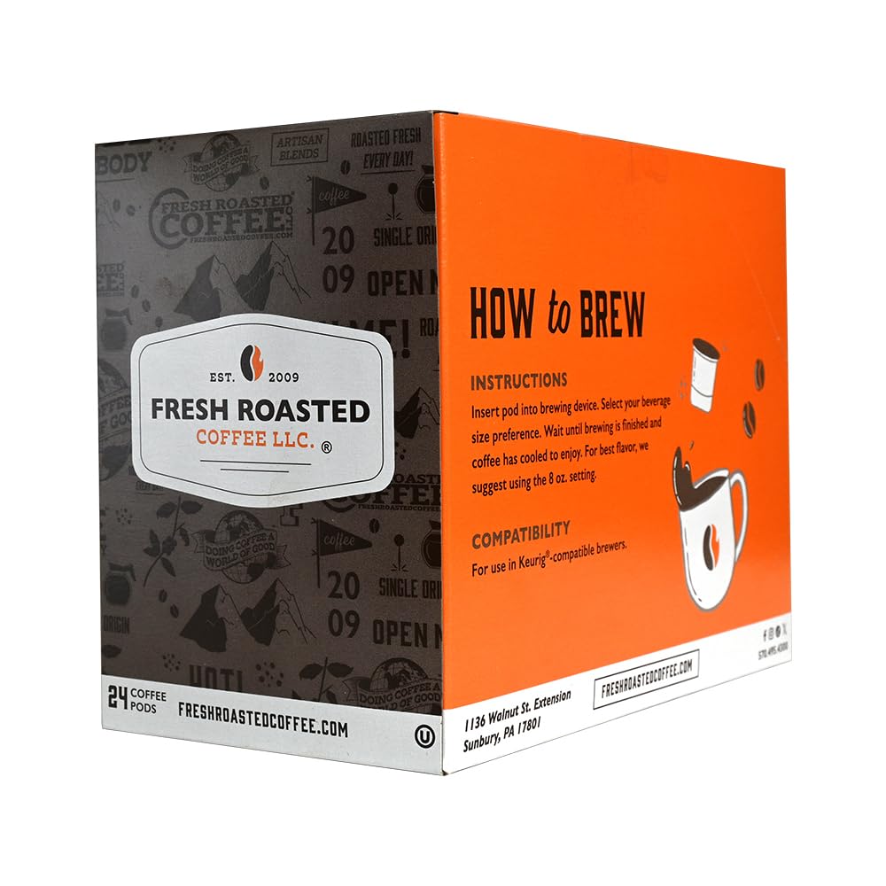 Fresh Roasted Coffee, Octane Italian Dark Roast, Artisan Blend, 72 Pods for K Cup Brewers