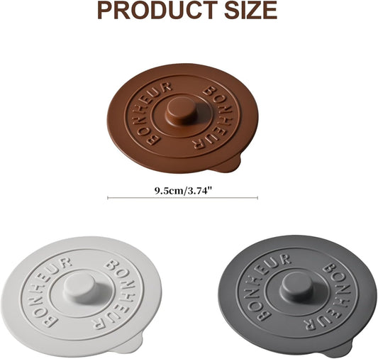 Silicone Cup Covers (Set of 3) , Multicolored Silicone Lids for Mugs, Cups, Tea Pots,Flexible Mug Covers,Hot Cup Lids for Coffee & Tea