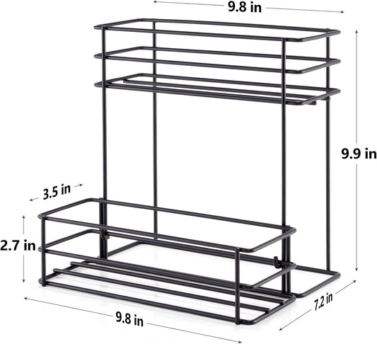 6 Bottle Coffee Syrup Organizer Coffee Syrup Rack for Coffee Bar Kitchen Small Wine Rack for Bar Family Storage for Syrup Wine Dressing