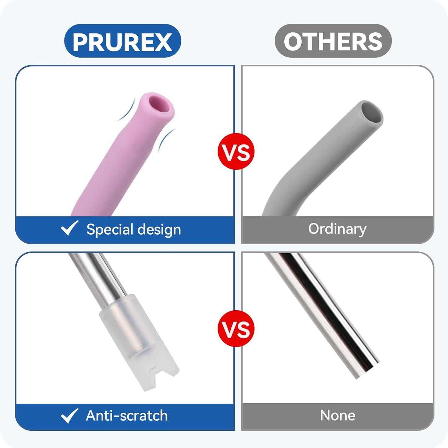 Reusable Metal Straws with Silicone Tip for Stanley 30oz,Stainless Steel Drinking Straws for 30oz Tumbler,3 Straight Tubes & 6 Tips& 1 Cleanr Brush (Transparent)