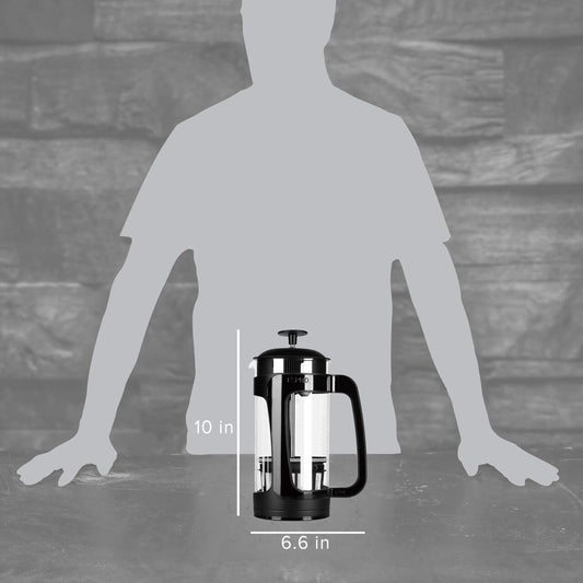 ESPRO - P3 French Press Coffee Maker – Patented Double Microfilter for Sludge and Grit Free Coffee, Black, 32 oz