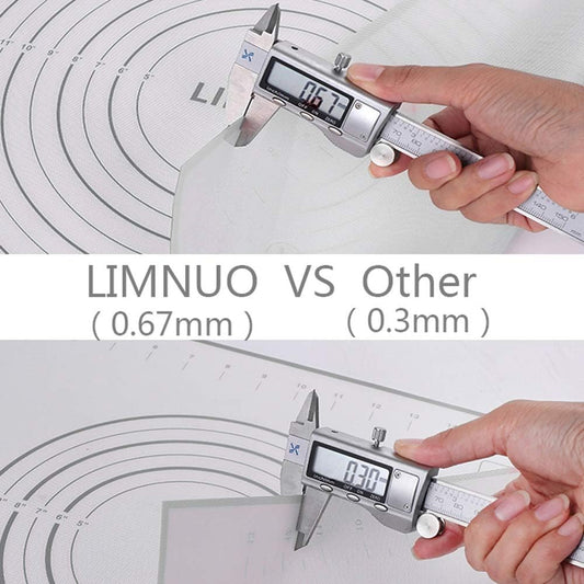 Silicone Baking Mat,Non Stick Rolling Dough with Measurements for Pie Pizza Cookies Fondant Making,Extra Thick Non Slip Silicone Pastry Mat