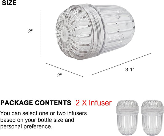 2PCS Fruit Infuser,Tea infuser for Wide Mouth Bottles.,Compatible with Stanley,Hydro Flask, Iron Flask, Takeya, ThermoFlask and similar