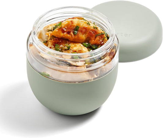 W&P Porter Seal Tight Glass Food Storage Container with Lid, Terrazzo Charcoal 24oz, Leak & Spill Proof Meal Prep Container, Microwave & Dishwasher Safe, Borosilicate Glass