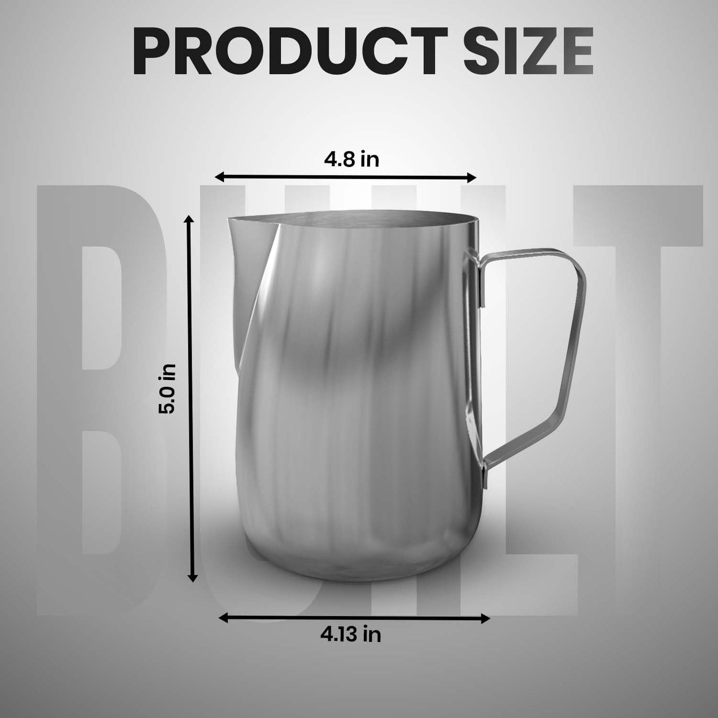 Rattleware 32 oz Macchiato Milk Frothing Pitcher - Premium Stainless Steel, Perfect for Latte Art Enthusiasts, Ideal for Home & Commercial Use