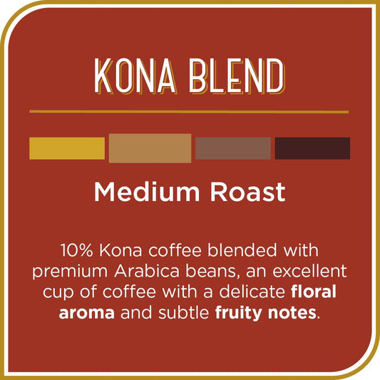 Don Francisco's Kona Blend Coffee - 55 K-Cup Compatible Single-Serve Pods - 10% Hawaiian - Recyclable through TerraCycle - Compatible with Keurig Brewers