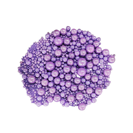 Edible Purple Sugar Pearls Candy Sprinkles 120G/ 4.23Ounce Baking Cake Sprinkles Cupcake and Cake Topper Cookie Decorations Wedding Party Valentines Halloween Christmas Supplies