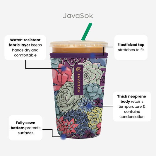 Sok It JavaSok Iced Coffee & Cold Soda Insulated Neoprene Cup Sleeve (Turtle-y Awesome, Small: 16-20oz)