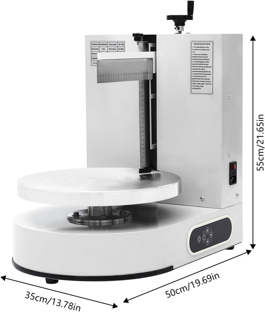 Cake Decorating Coating Machine Cream Spreading Automatic Frosting Turntable with Graduated Scraper for 4-12inch Cakes, 30-200RPM Rotating Speed