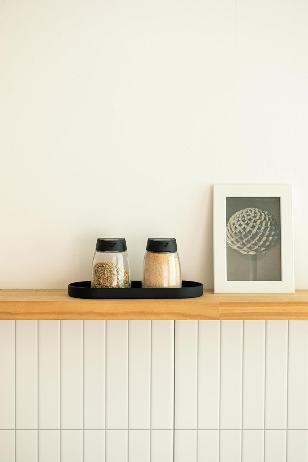 Lazy K Silicone Tray - Small Vanity Tray Organizer - Spoon Rest Holder - Kitchen Sink, Bathroom, Multi-Purpose Modern Counter Organizer (Black)