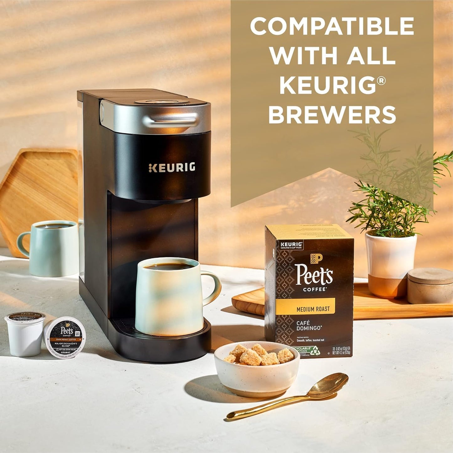 Peet's Coffee, Medium Roast Decaffeinated Coffee K-Cup Pods for Keurig Brewers - Decaf Especial 60 Count (6 Boxes of 10 K-Cup Pods) Packaging May Vary (Pack of 2)