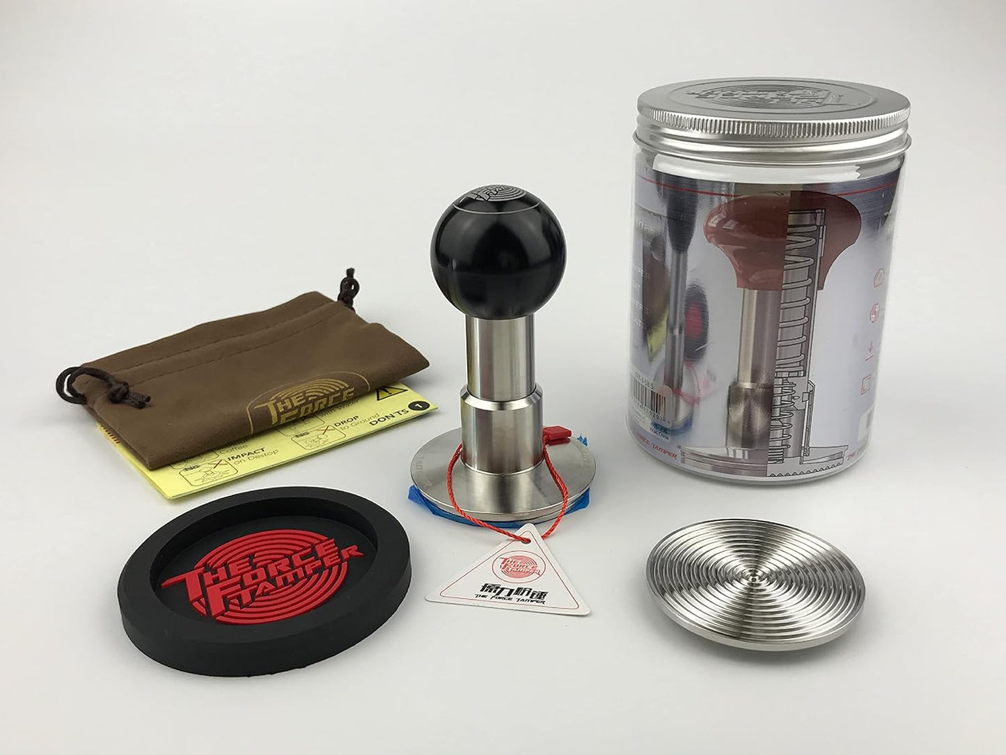 The Force Tamper Automatic Impact Coffee Tamper Adjustable Const Pressure and Autoleveling Extend Set New (Ball, 58.50mm)