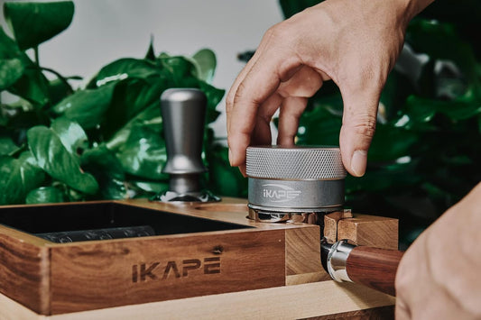 IKAPE Coffee Products, 58MM Coffee Distributor, Gravity Adaptive Espresso Distributor Fits All 58.35MM Espresso Portafilter, Compatible with 58.35MM Rancilio Bottomless Portafilter (Silver)