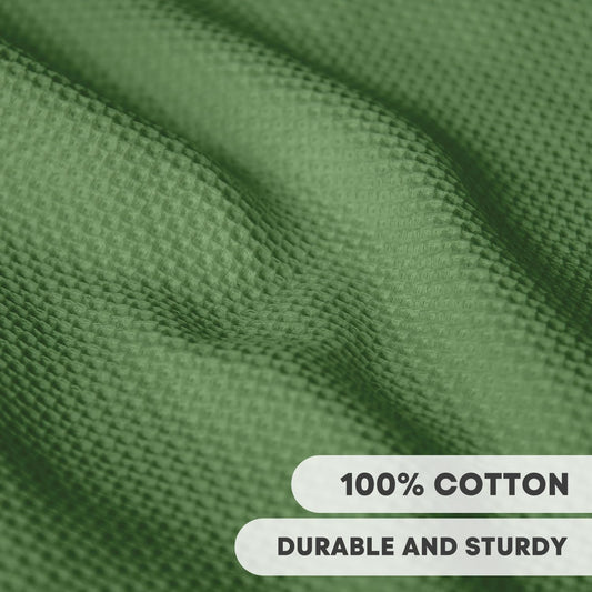 Artoid Mode 100% Cotton Olive Green Waffle Weave Kitchen Dish Cloths, 12x12 Inch Ultra Soft Absorbent Quick Drying Kitchen Dish Towels Set of 6